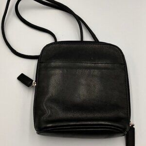 Fossil leather cross body bag black